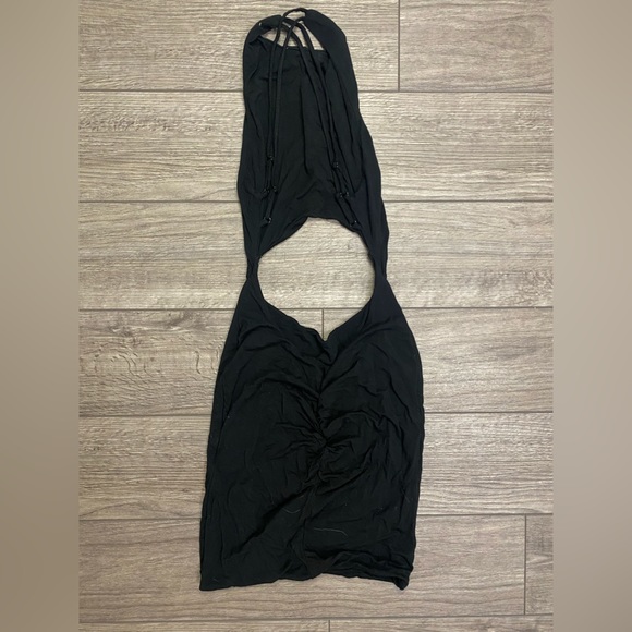 BLACK CUT OUT MINI DRESS - Picture 5 of 5